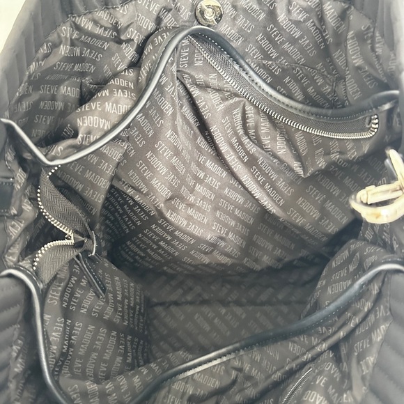 Steve Madden Black Tote Bag with Detachable Strap - Picture 5 of 8